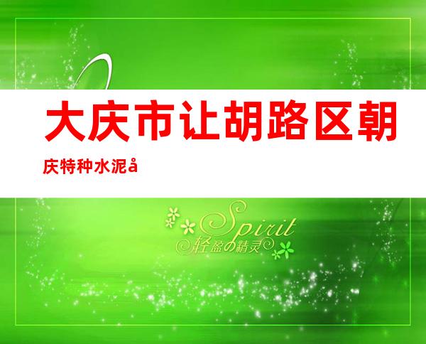 大庆市让胡路区朝庆特种水泥厂