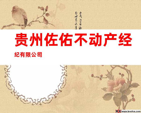 贵州佐佑不动产经纪有限公司